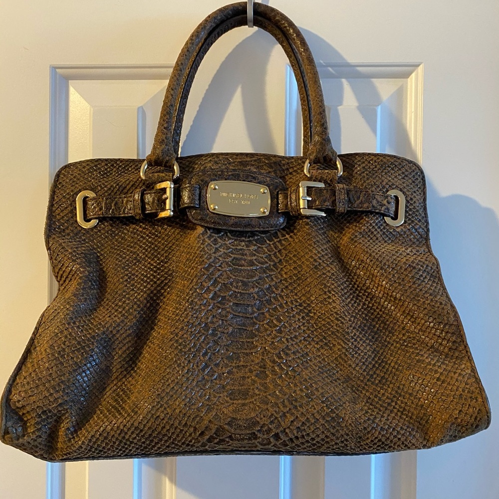 Michael Kors Crocodile Embossed Hamilton